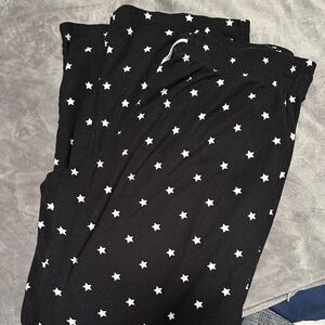 Calvin Klein Black Pajama Pants with White Star Print